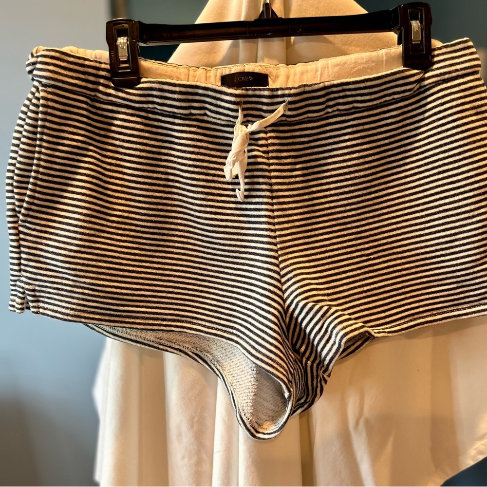 J. Crew Navy and White Striped Shorts